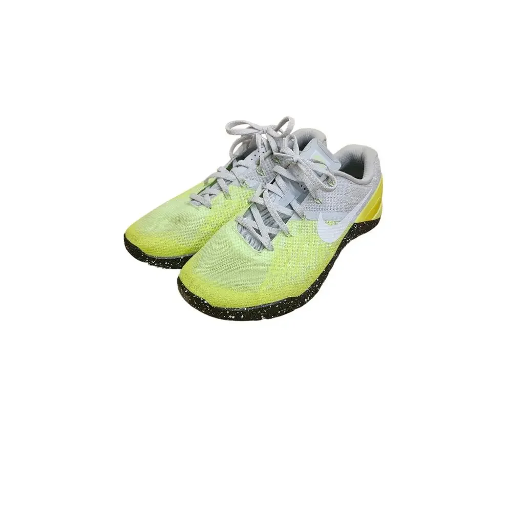 Nike Metcon 3 Men's Sz 9.5 pure Platinum‎ Volt' Training Sneakers Shoes